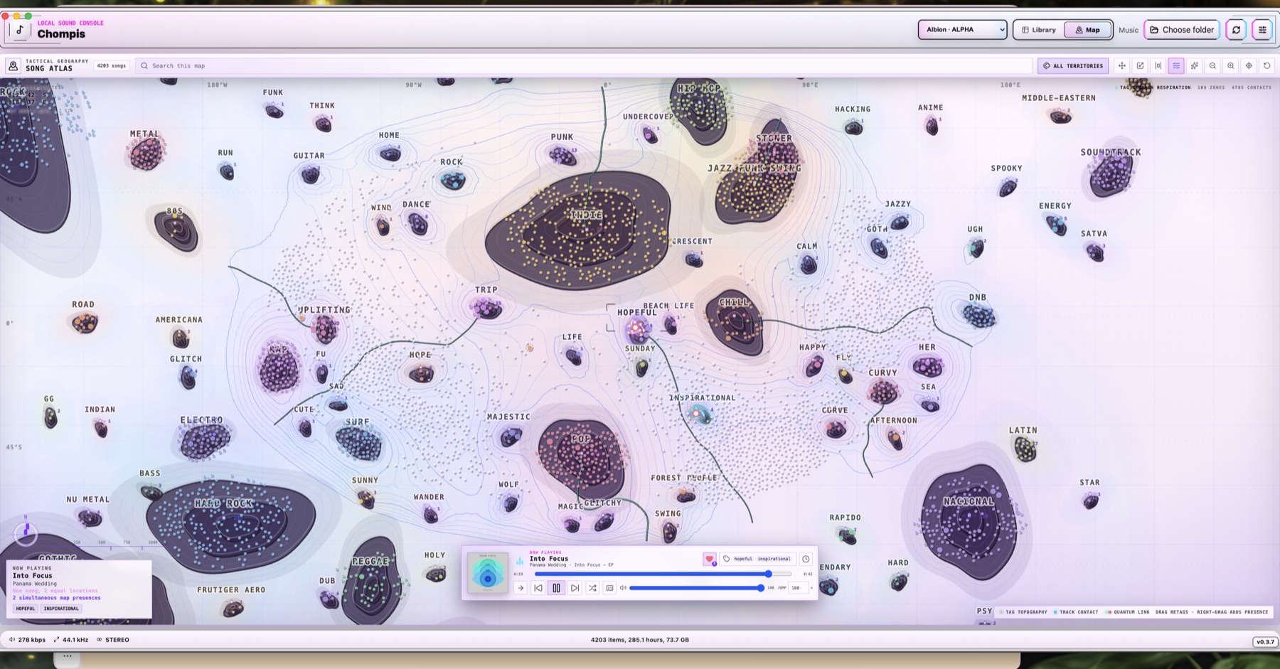 The Chompis tag map with the pale pink Albion skin